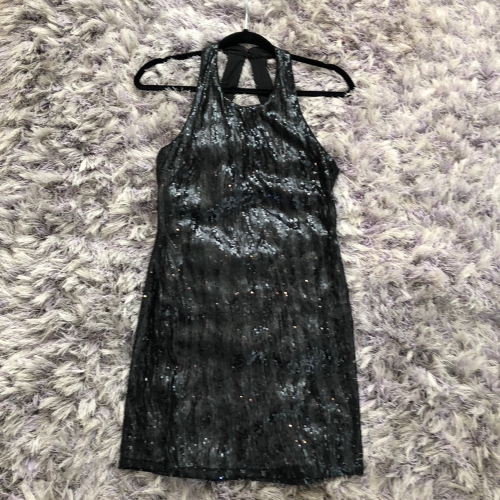 Sequin Black Cocktail Dress